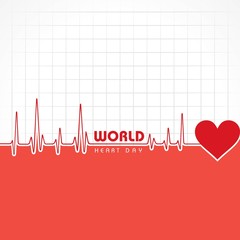 illustration World Heart Day Background stock vector
