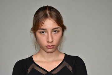 Unemotional Pretty Teenage Female