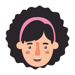 beautiful and young woman head