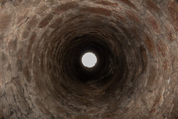 Looking Up an Old Stone Chimney to Daylight