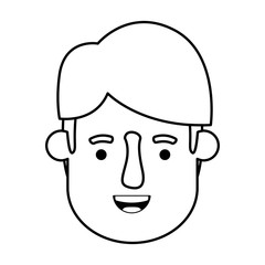 young man head avatar character