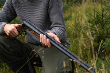 Hunter with hunting rifle