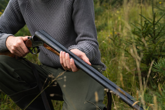 Hunter with hunting rifle