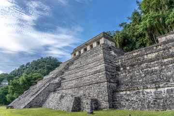 old maya temple in palenque mexico