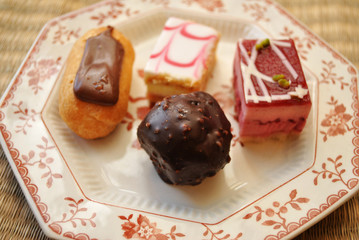 Four Delicious Desserts on a Plate