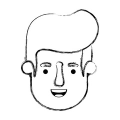 young man head avatar character
