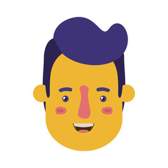 young man head avatar character
