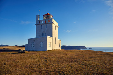 Fototapeta na wymiar The Dyrholaey lighthouse in Iceland