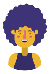 young man with afro avatar character