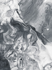 Fototapeta premium Black and white Abstract creative hand painted background