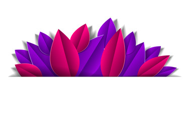 Autumn leaves beautiful background line design element with blank copy space for text, vector illustration in paper cut style. Anniversary fall season event or greeting card.