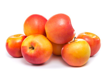 Red apples isolated on white