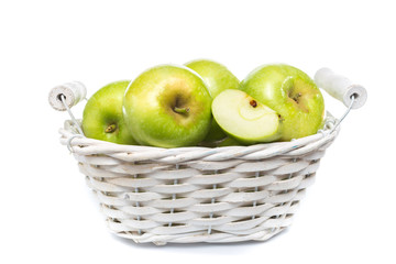 Fresh Green Apple Isolated on White Background
