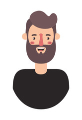 young man with beard avatar character