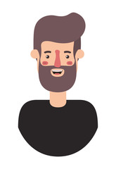 young man with beard avatar character