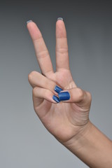 Female Teen Hand Peace