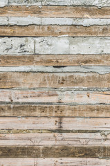 Background of old wooden planks and concrete.