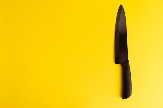 black ceramic kitchen knife