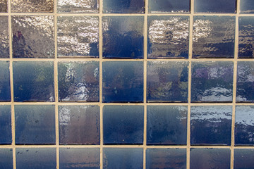Blue square ceramic bath and pool tiles