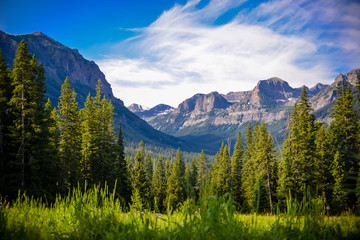 Beautiful view of Montana mountains during summer.