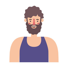 young man with beard avatar character