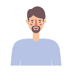 young man with beard avatar character