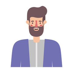 young man with beard avatar character