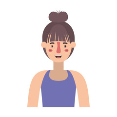 beautiful and young woman character
