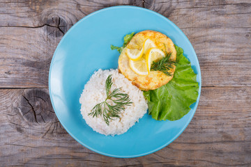 Baked fish with cheese