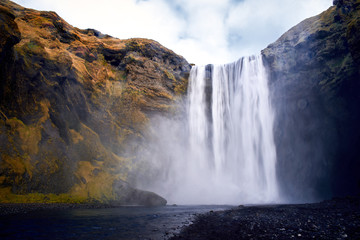 Obraz premium Skogafoss is a waterfall in Iceland 