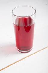 Red compote drink glass