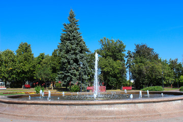 Fountain in the center of Ulyanovsk