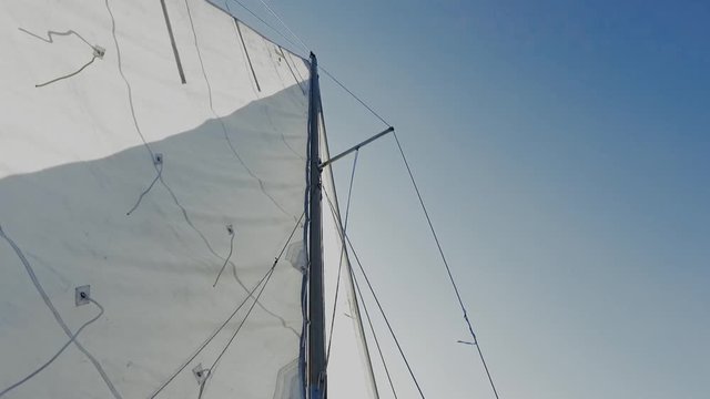 Sailing the yacht