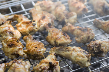 Chicken cooked on the barbecue