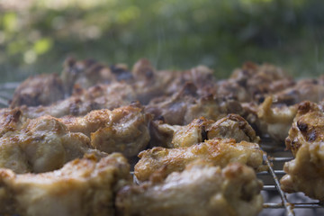 Chicken cooked on the barbecue