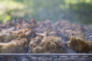 Chicken cooked on the barbecue