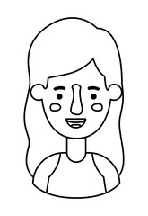 beautiful and young woman character