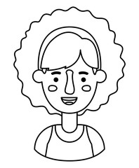 beautiful and young woman character