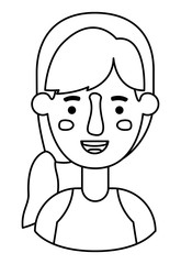 beautiful and young woman character