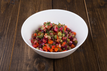Mixed fresh beetroot salad
