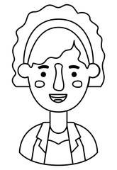 beautiful and young woman character