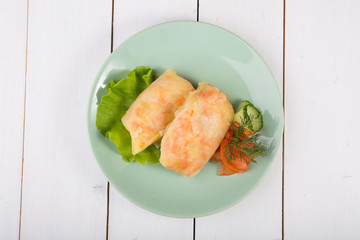 Traditional russian cabbage rolls