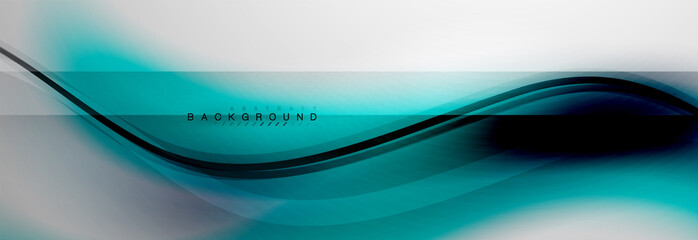 Smooth flowing wave motion concept background