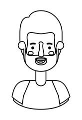 young man with beard avatar character