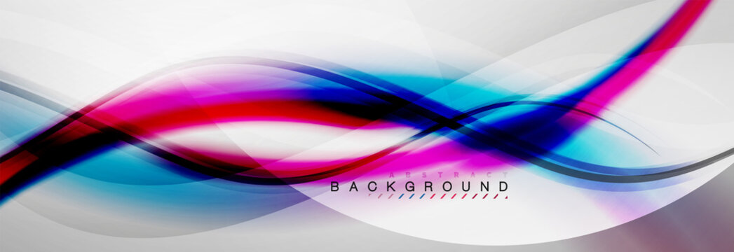 Smooth flowing wave motion concept background © antishock