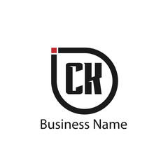 Initial Letter CK Logo Template Design