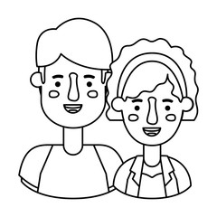 couple avatar characters icons