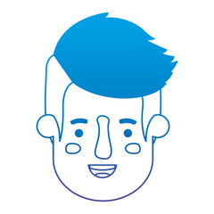 young man head avatar character