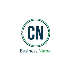 Initial Letter CN Logo Template Design