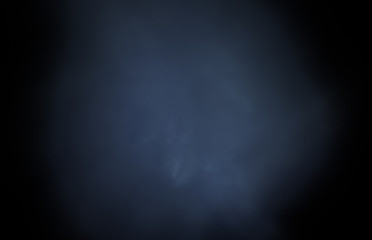 Abstract colorful blue fractal particle explosion on black background. Fantasy fractal texture. Digital art. 3D rendering. Computer generated image.